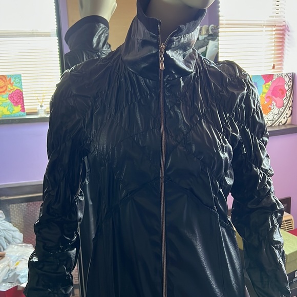 COPY - Designer High Low faux leather quilted dress size L - Picture 4 of 14